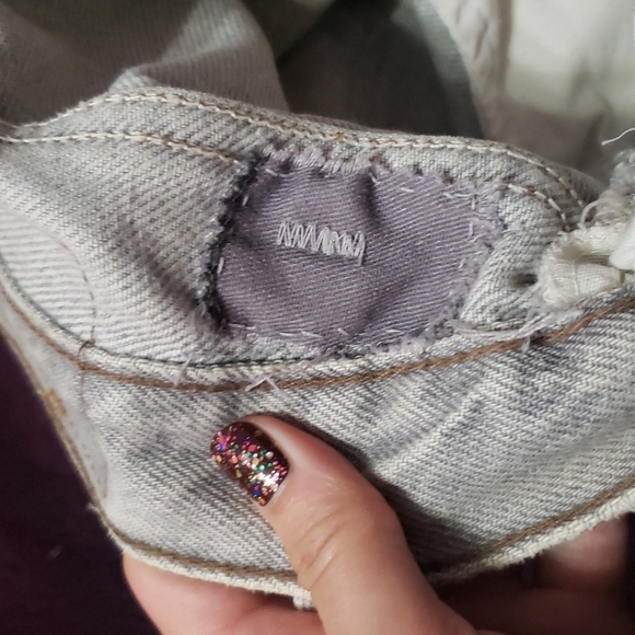 Vintage 90's Men's Levi's 501 Straight Button Fly Silver Gray Wash Denim Jeans - Picture 12 of 16